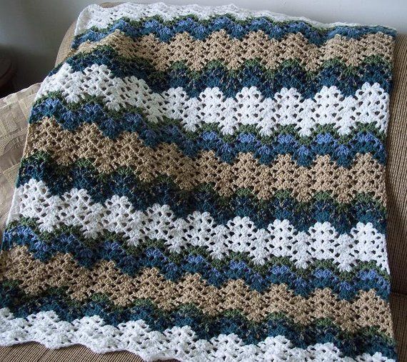Pattern only Shell Ripple Crocheted Baby afghan blanket INSTANT .