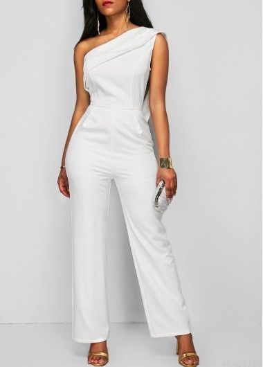 Jumpsuit Outfit | White Dressy Romper | White Romper Pants Suit .