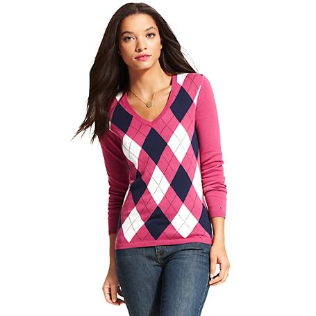 Tommy Hilfiger women's sweater. What we do best–the argyle .