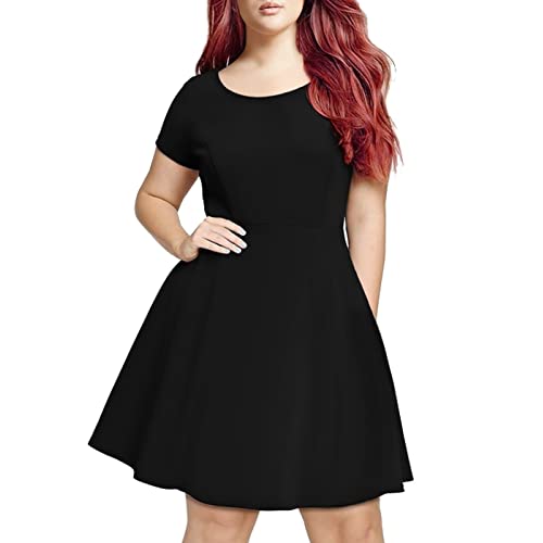 Black Skater Dress Plus Size: Amazon.c