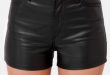 Tripp NYC High Waist Black Vegan Leather Shorts | Leather shorts .