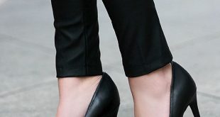 Pretty Black Pumps - Pointed Pumps - Black Heels - $34.