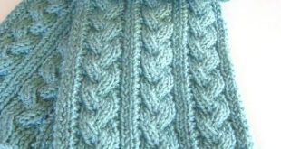 Free knitting pattern for Braided Cable Scarf and more scarf .