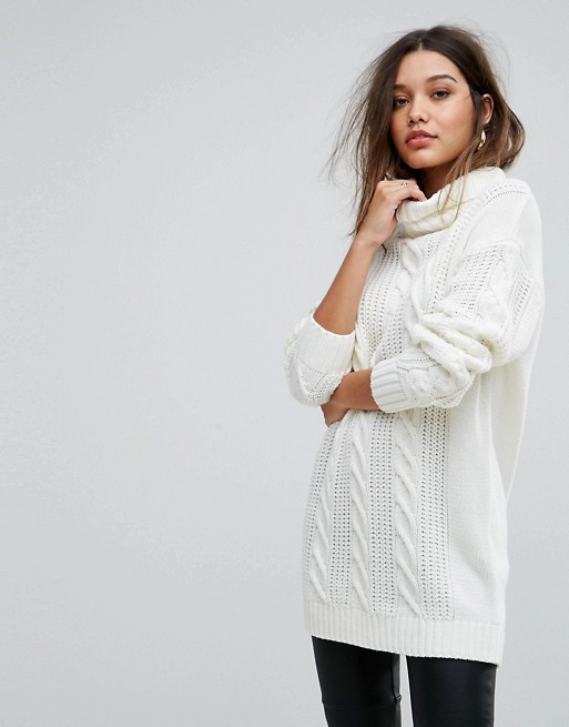 Ivyrevel Oversized Cable Knit Sweater With High Neck | AS