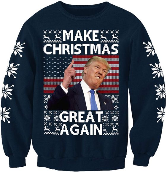 Make Christmas Great Again" Donald trump design Christmas jumper .