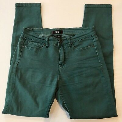 BDG Urban Outfitters Women's Colored Jeans Skinny Teal Green .