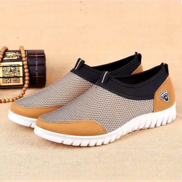 mens Casual Mesh Sport Shoes Slip on Soft Comfy Shoes – widez