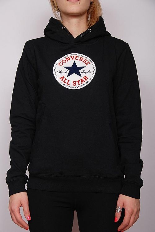 Girlz Converse - junior all star logo hoodie black (113KBB-507 .