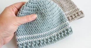 Easy Striped Crochet Baby Hat Pattern - Dabbles & Babbl