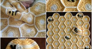 Wonderful DIY Crochet Baby Blanket and Hat S