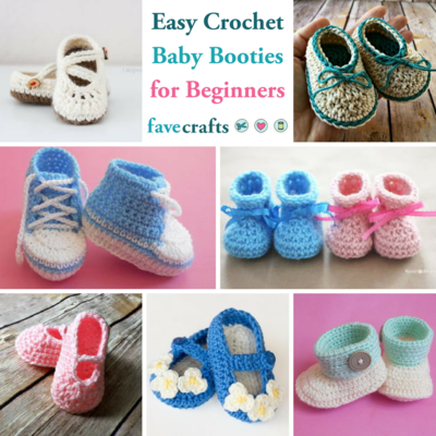 15 Easy Crochet Baby Booties for Beginners | FaveCrafts.c