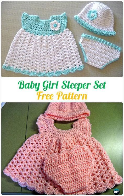 Crochet Girls Dress Free Patterns & Instructions | Crochet baby .