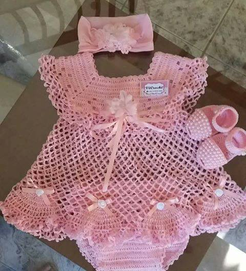 Crochet Baby Dress – Pattern Free | XELLCRAF
