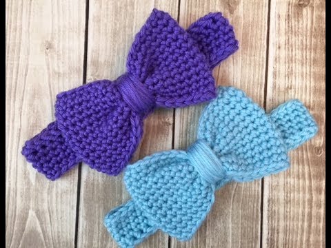 Easy Crocheted Baby Bow Headband - YouTu