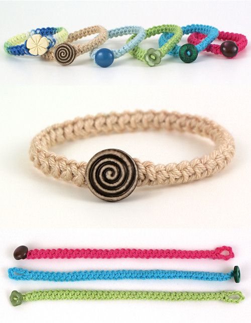 Crochet Pretty Bracelets with Patterns | Crochet jewelry patterns .
