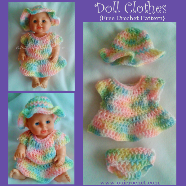 Doll Clothes {Free Crochet Pattern} | Crochet doll clothes free .