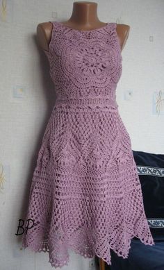 Crochet beautiful dress | Crochet dress, Crochet lace dress, Black .
