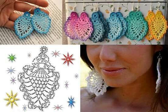 Free pattern Earrings crochet | Crochet jewelry patterns, Crochet .