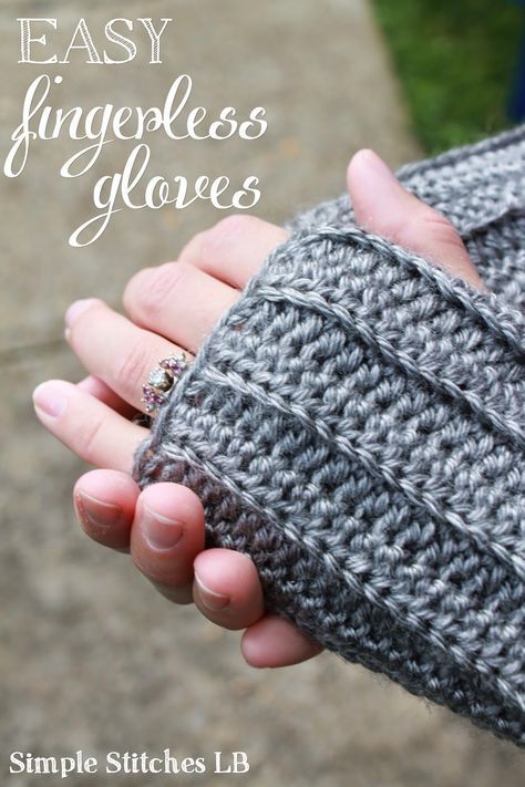 Free Pattern: Easy Ribbed Fingerless Gloves | Fingerless gloves .