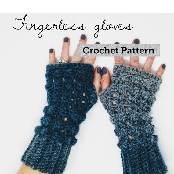 CROCHET PATTERN Easy Fingerless Gloves Pattern Fingerless | Et