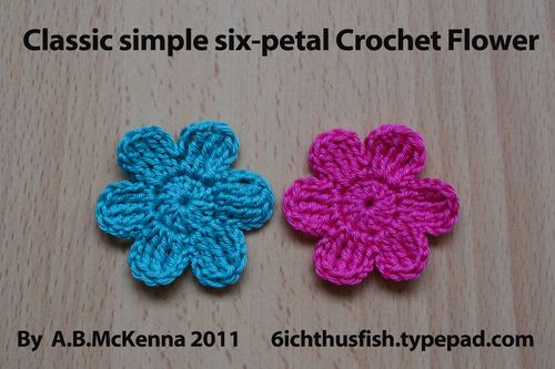 6ichthusfish: Free Crochet Flower Pattern.