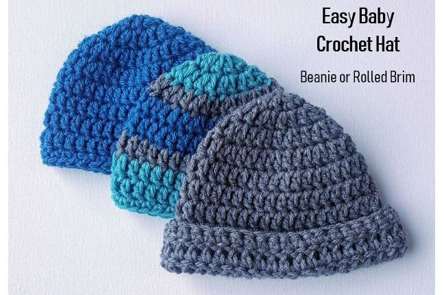 Easy Baby Crochet Hat Pattern for Beginners - JJCroch