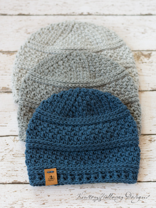 Seed Stitch Beanie Crochet Hat Pattern - Kirsten Holloway Desig