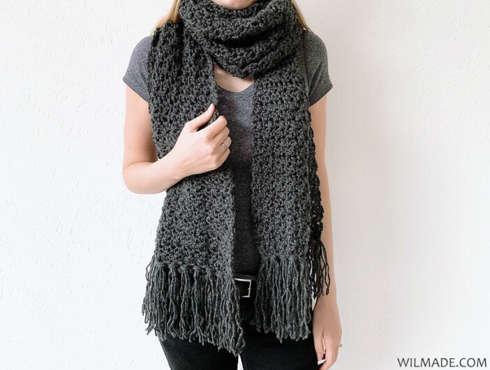 Fast crochet scarf: Awesome Andrea - free crochet pattern by Wilma