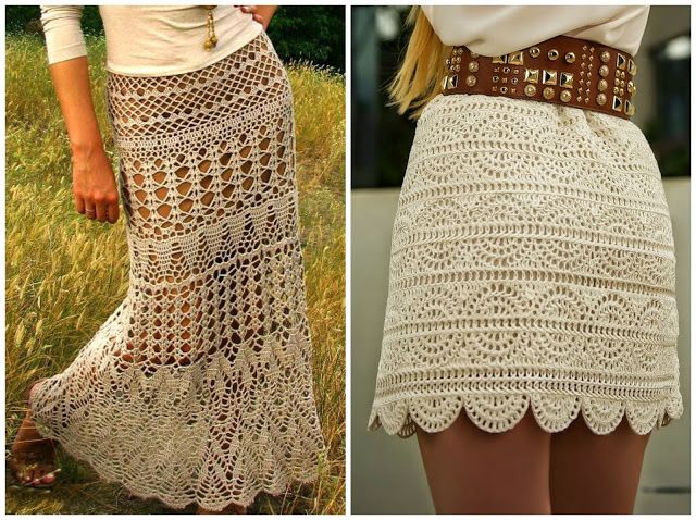 10 Amazing Crochet Skirts - free patterns and charts | Crochet .
