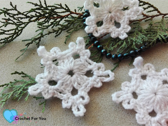 5-Minute Crochet Snowflake Free Pattern - Crochet For Y