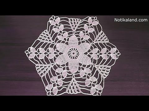 Crochet motif patterns Crochet motif tablecloth Part 1 - YouTu