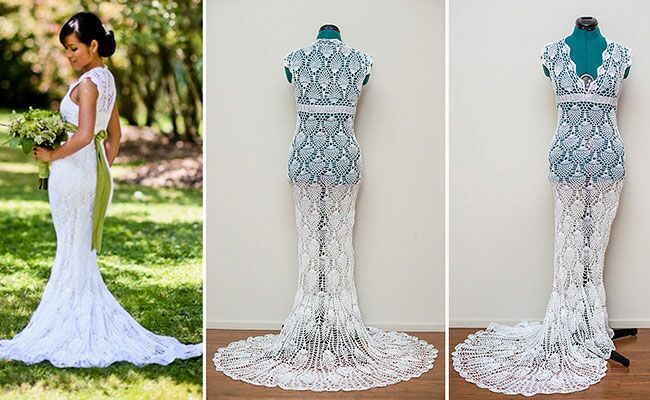 A Bride Creates Her Own Crochet Wedding Dress During Her Commute Ti