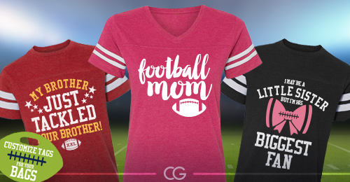 Custom Football Shirts and Hoodies For The Whole Family .