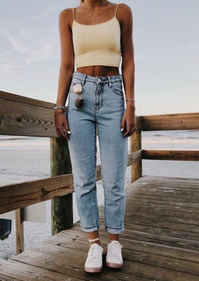 JOLENE denim jeans – LUXTION.US (With images) | Mom jeans outfit .