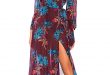Diane von Furstenberg Collared Wrap Dress in Hewes Currant Multi .