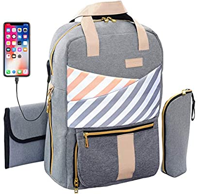 Amazon.com : Backpack Diaper Bag for Women, Cute Multifunction .