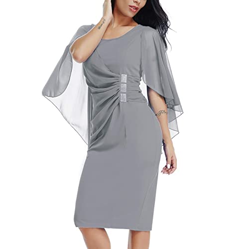 Grey Plus Size Women's Dress: Amazon.c