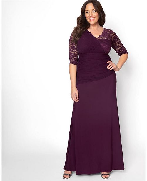 Kiyonna Women's Plus Size Soiree Evening Gown & Reviews - Dresses .