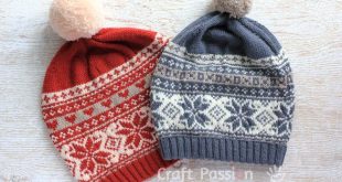 Fair Isle Beanie - Free Knitting Pattern | Fair isle knitting .