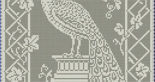 Peacock and Trellis Filet Crochet Pattern | Et