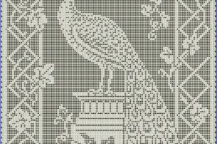 Peacock and Trellis Filet Crochet Pattern | Et