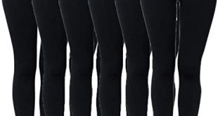 6 Pack: Seamless Fleece Lined Leggings, Black, One Size at Amazon .