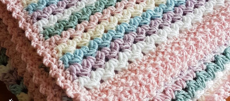 Free Pattern] Simple And Easy Sweetheart Baby Blanket Crochet .