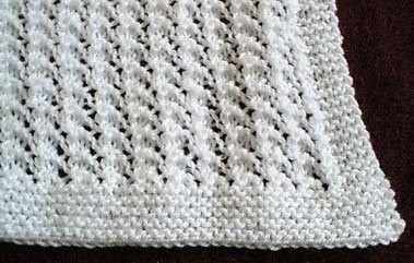 Knit Baby Blanket....this is my favorite easy pattern. Made one .