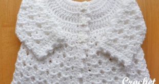 Free Baby Crochet Pattern-Picot Edge Cardigan | Crochet baby .