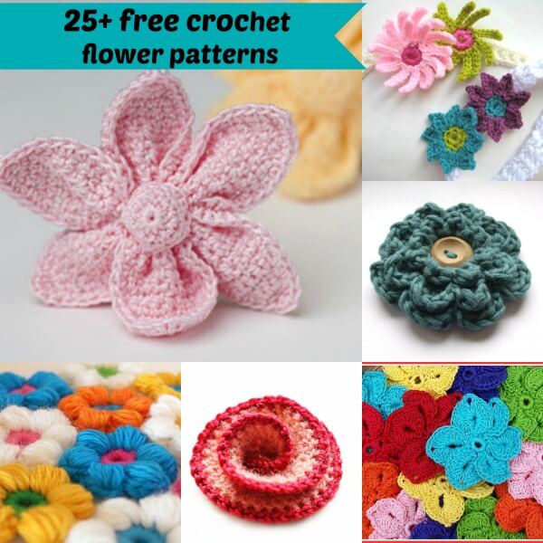 25+ free easy crochet flowers patterns | jennyandted