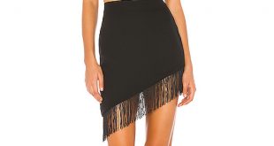 superdown Lexie Fringe Skirt Set in Black | REVOL