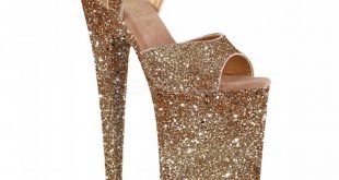 Rose Gold Glitter Platform High He