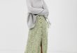 ASOS DESIGN button front maxi skirt in green floral print | AS