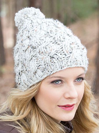 Free Knitting Pattern for Chunky Cable and Rib Hat | Cable knit .